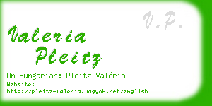 valeria pleitz business card
